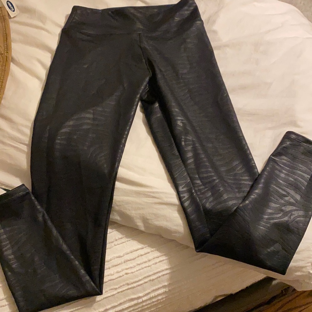 Express Leather Look Jeggings.  High waist. Size Small